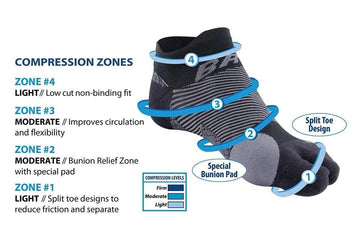 OS1st BR4 Bunion Relief Socks White Unisex #color_white